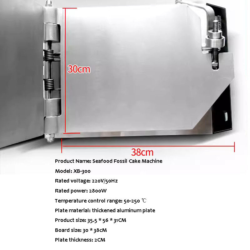 Commercial Fossil Cake Machine Seafood Pancake Machine Squid Thin Cake Pressing MachineOctopus Senbei Machine