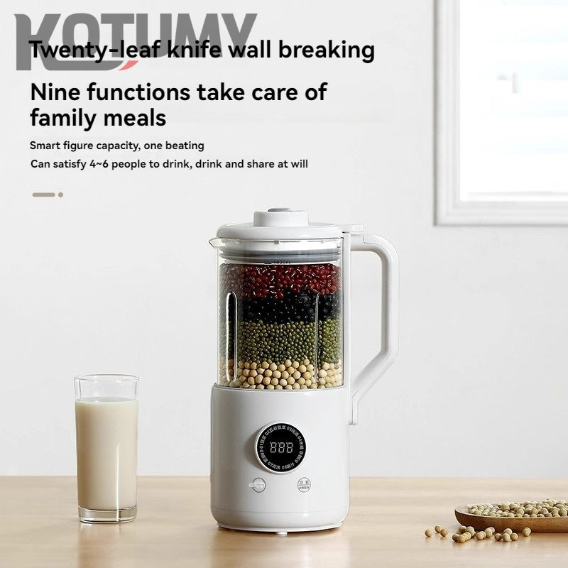 Fully automatic wall breaking machine soy milk machine household no-cooking light sound multi-function juicer no filter