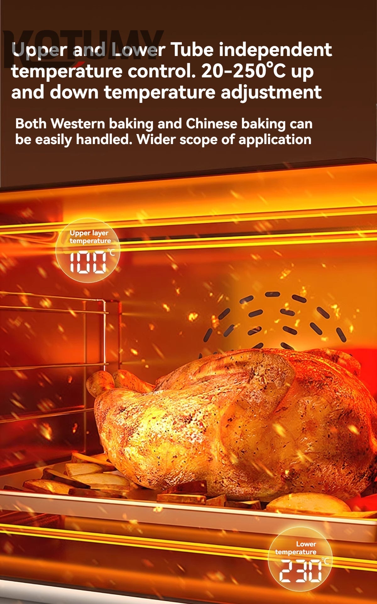 Electric oven for household small baking