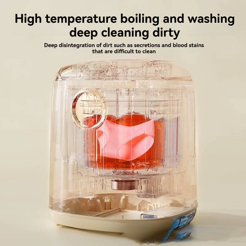 Small washing machine, fully automatic high-temperature cooking, washing, de drying integrated cleaning machine