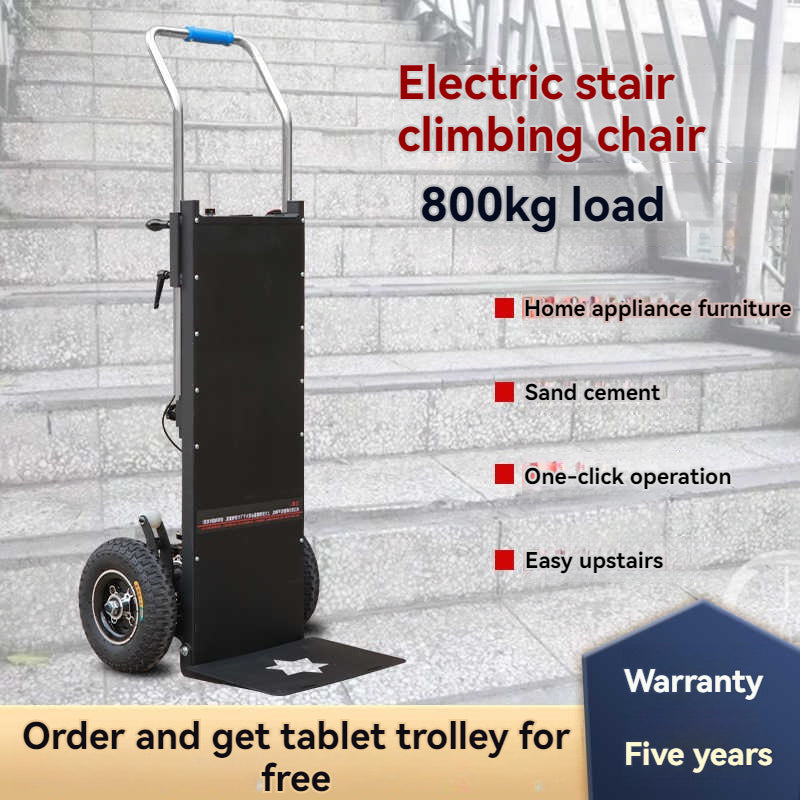 400KG Flat Truck Electric Stair Climber Cart Stair Climbing Machine Up And Down Stairs Truck Heavy Moving Tool