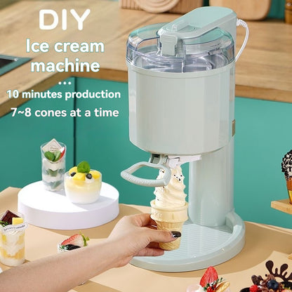 Small desktop ice cream machine, household small fully automatic homemade ice cream cone, ice cream