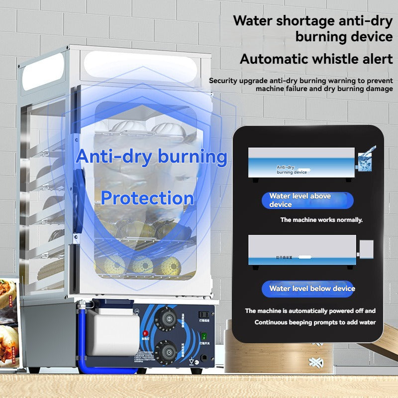 Commercial steamed bun machine convenience store heat preservation cabinet display cabinet breakfast shop steamed bun machine