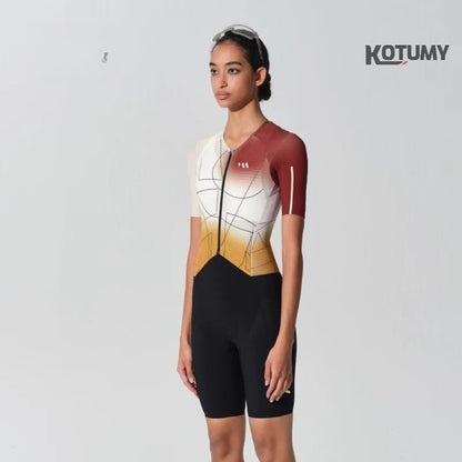Streamline one-piece cycling suit competitive one-piece double arrow pants road car professional suit female