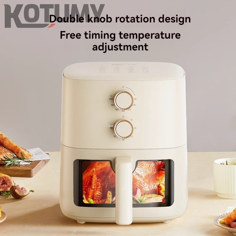 Air fryer household new visual no-flip small electric fryer electric oven integrated