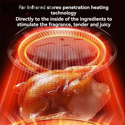 Air fryer large capacity multi-function electric oven integrated new visual electric fryer