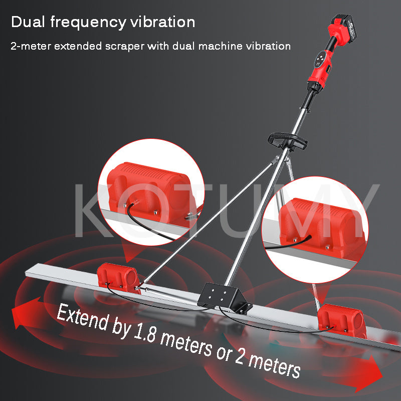 Electric Level Floor Vibration Ruler Mortar Vibrator Screed Concrete Leveling Machine Concrete Vibration Ruler Screed Machine