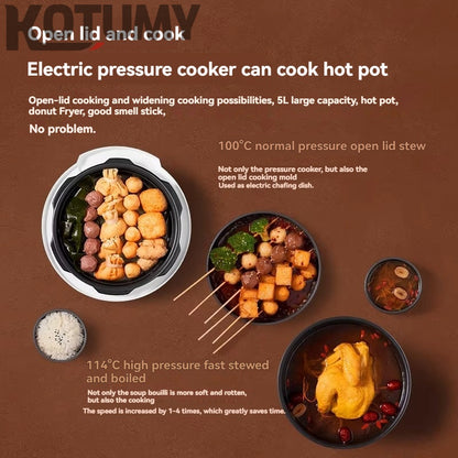5L Large Capacity Pressure Cooker Smart Electric Pressure Cooker