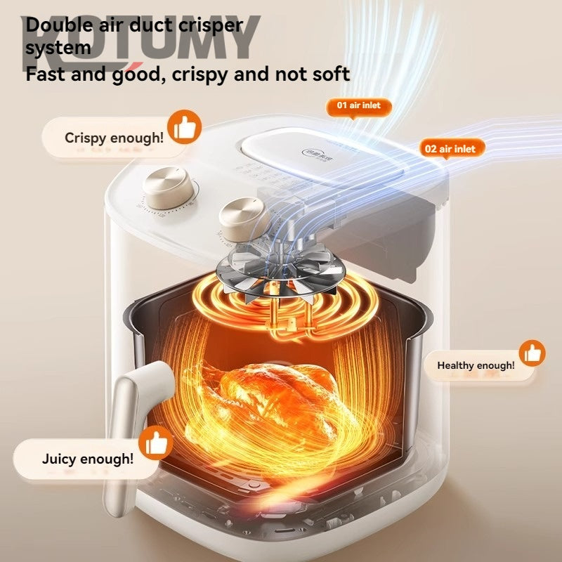 Air fryer household no-flip intelligent large capacity electric oven multi-function cooking machine