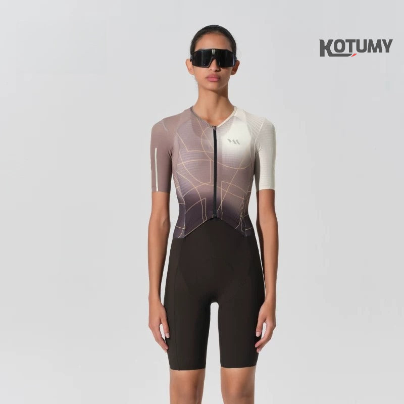 Streamline one-piece cycling suit competitive one-piece double arrow pants road car professional suit female