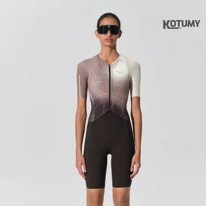Streamline one-piece cycling suit competitive one-piece double arrow pants road car professional suit female