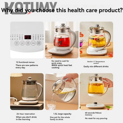 Small fully automatic thickened glass heat preservation multifunctional tea maker kettle health pot