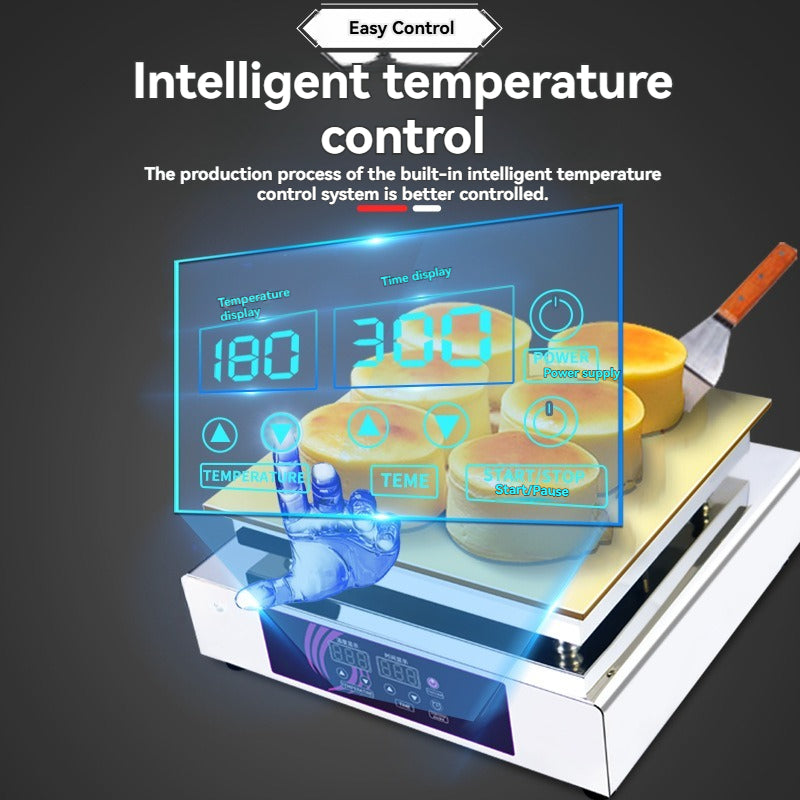 Commercial double headed copper gong pancake burning machine, digital internet celebrity snack gas stall grill