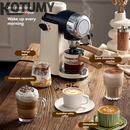 Coffee machine home small Italian semi-automatic office all-in-one machine American hand grinder