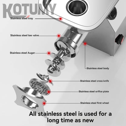 Electric high-power meat grinder, electric productivity sausage stuffer, minced meat filling machine