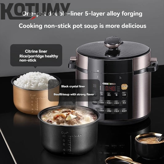 Pressure cooker household double-boiler electric pressure cooker 5 liters large capacity multi-function rice cooker
