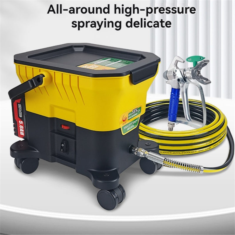 Lithium ion Wheel Spray Machine for Home Decoration Latex Paint Wood Paint Non Pneumatic Tank Spray Paint Machine