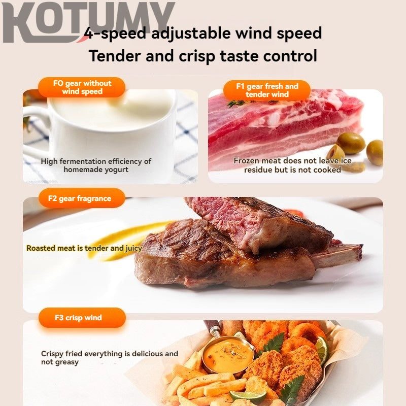 Air fryer household new large capacity visual no-flip multifunctional cooking machine