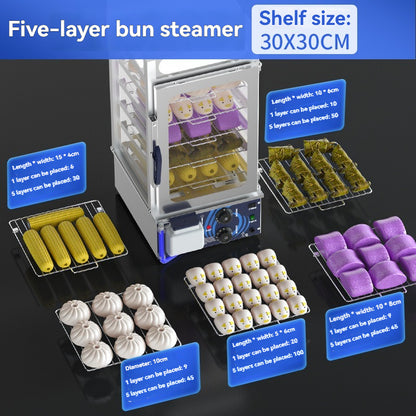 Commercial steamed bun machine convenience store heat preservation cabinet display cabinet breakfast shop steamed bun machine