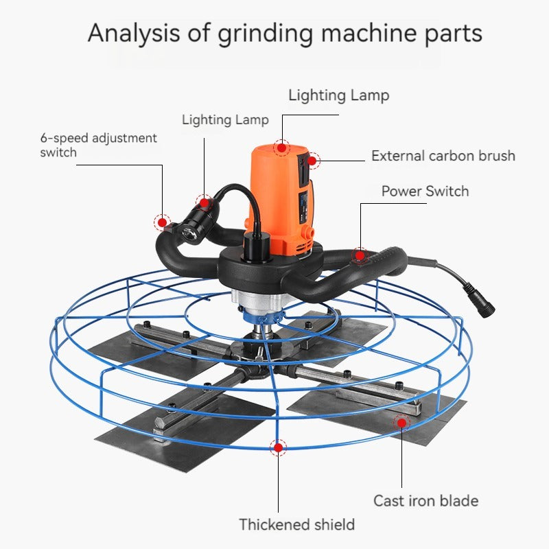 Hand Push Electric Concrete Ground Polisher Machine For Road Construction/Construction Sites Cement Pavement Smoothing Machine