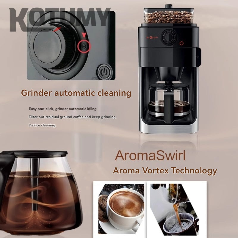Small household coffee machine fully automatic grinding machine American drip coffee machine commercial