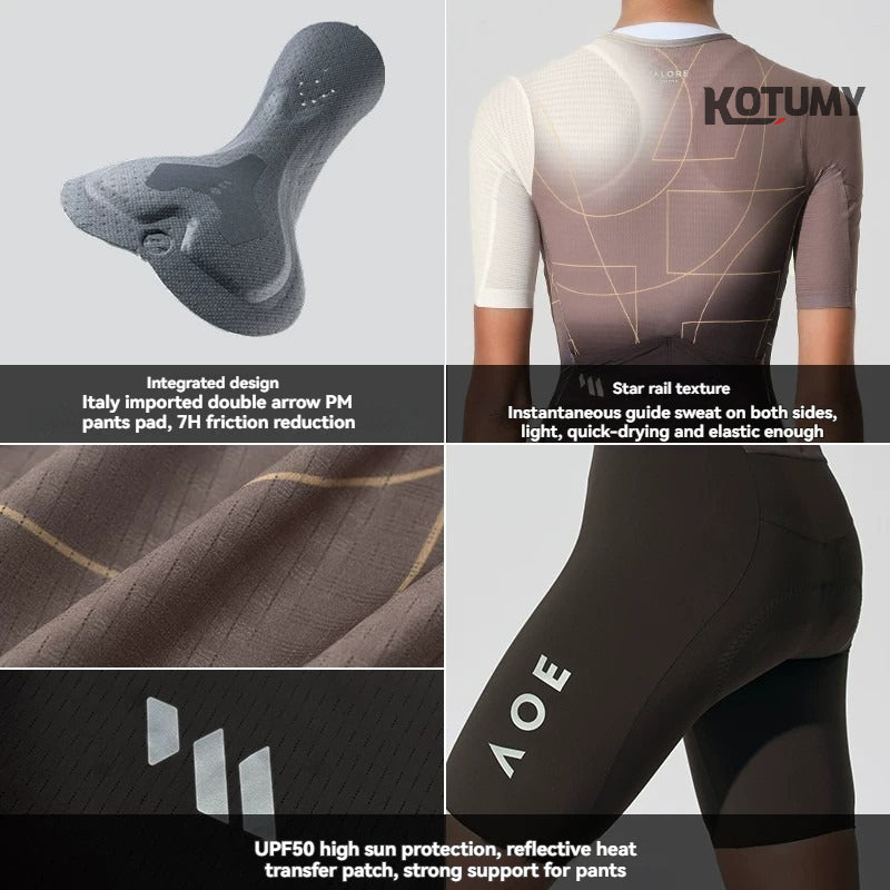 Streamline one-piece cycling suit competitive one-piece double arrow pants road car professional suit female