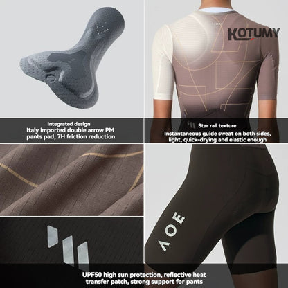 Streamline one-piece cycling suit competitive one-piece double arrow pants road car professional suit female