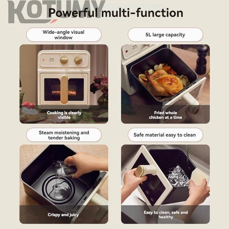Air fryer 5L electric oven household visual electric fryer cooking machine
