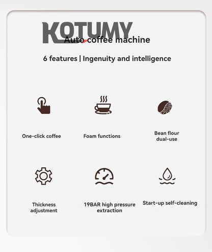 Small coffee machine fully automatic integrated home milk foam American Italian style