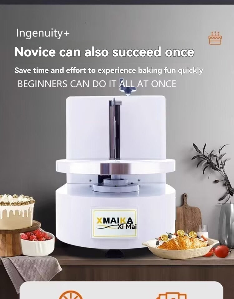 Home Small Fully Automatic Cream Smearing Machine Cake Shop Flat Mold Baking