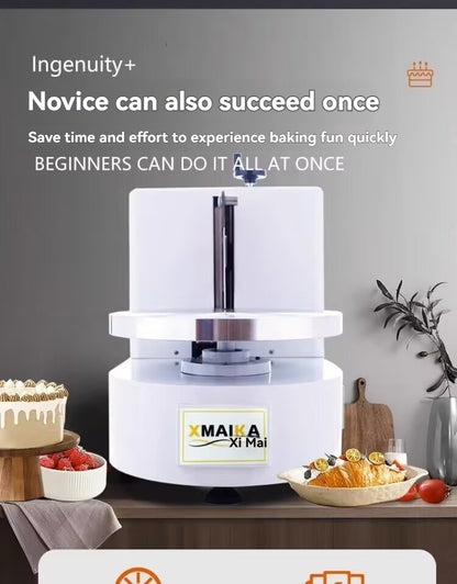 Home Small Fully Automatic Cream Smearing Machine Cake Shop Flat Mold Baking