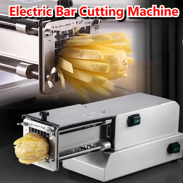 Commercial automatic french fries, potatoes, radishes, and sweet potatoes slicer for cutting long strips