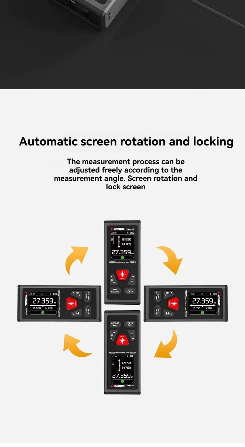 Bidirectional laser distance meter, electronic ruler, high-precision measuring instrument, infrared backside magnetic suction, green light