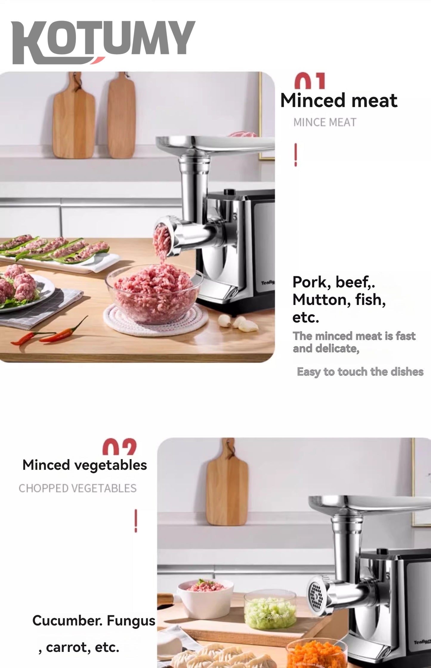 Electric meat grinder household and commercial multifunctional small