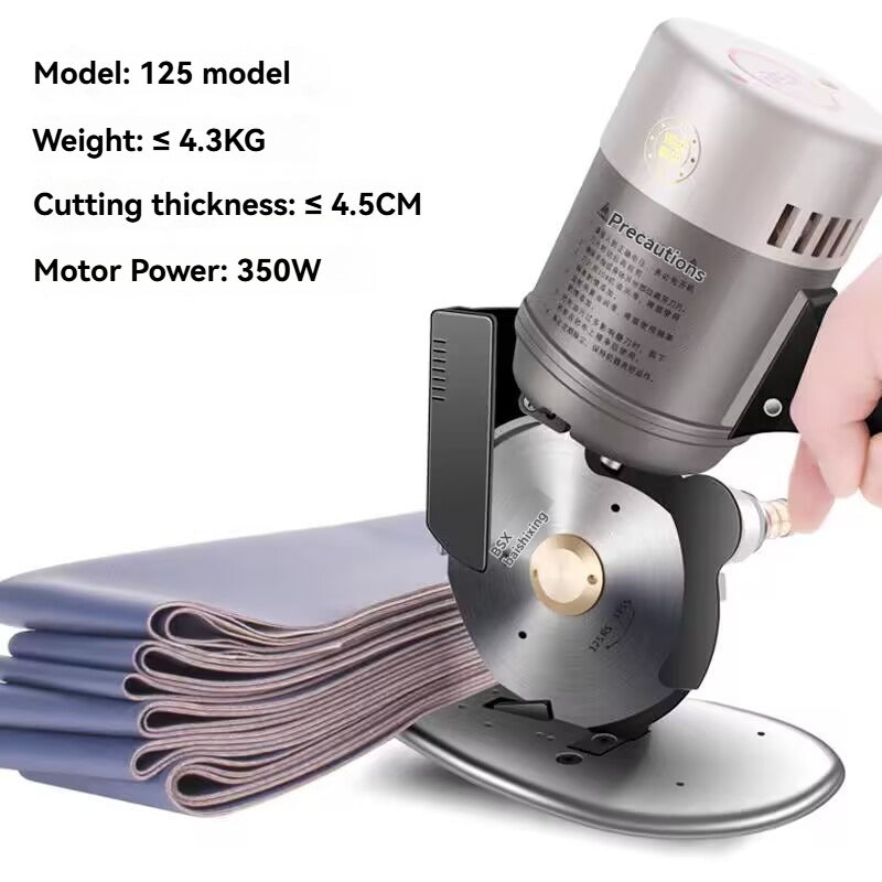 125 round knife fabric cutting machine, electromechanical scissors, electric cutting knife cutting machine