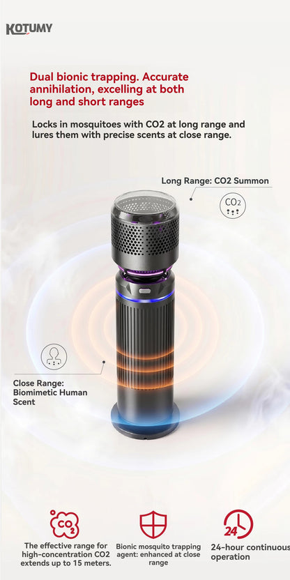 Villa courtyard mosquito repellent and exterminator - laser carbon dioxide bio-inspired mosquito trap