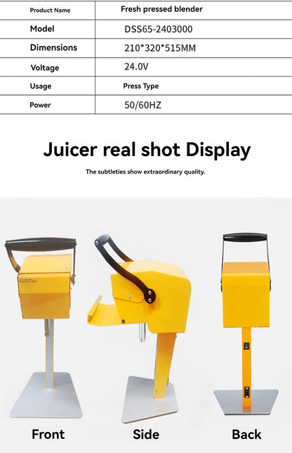 Juice Extractor DIY Fresh Fruit Squeezer Juicer Pitaya/Orange Fresh Fruit Squeezer Without Peeling 100% Pure Juice