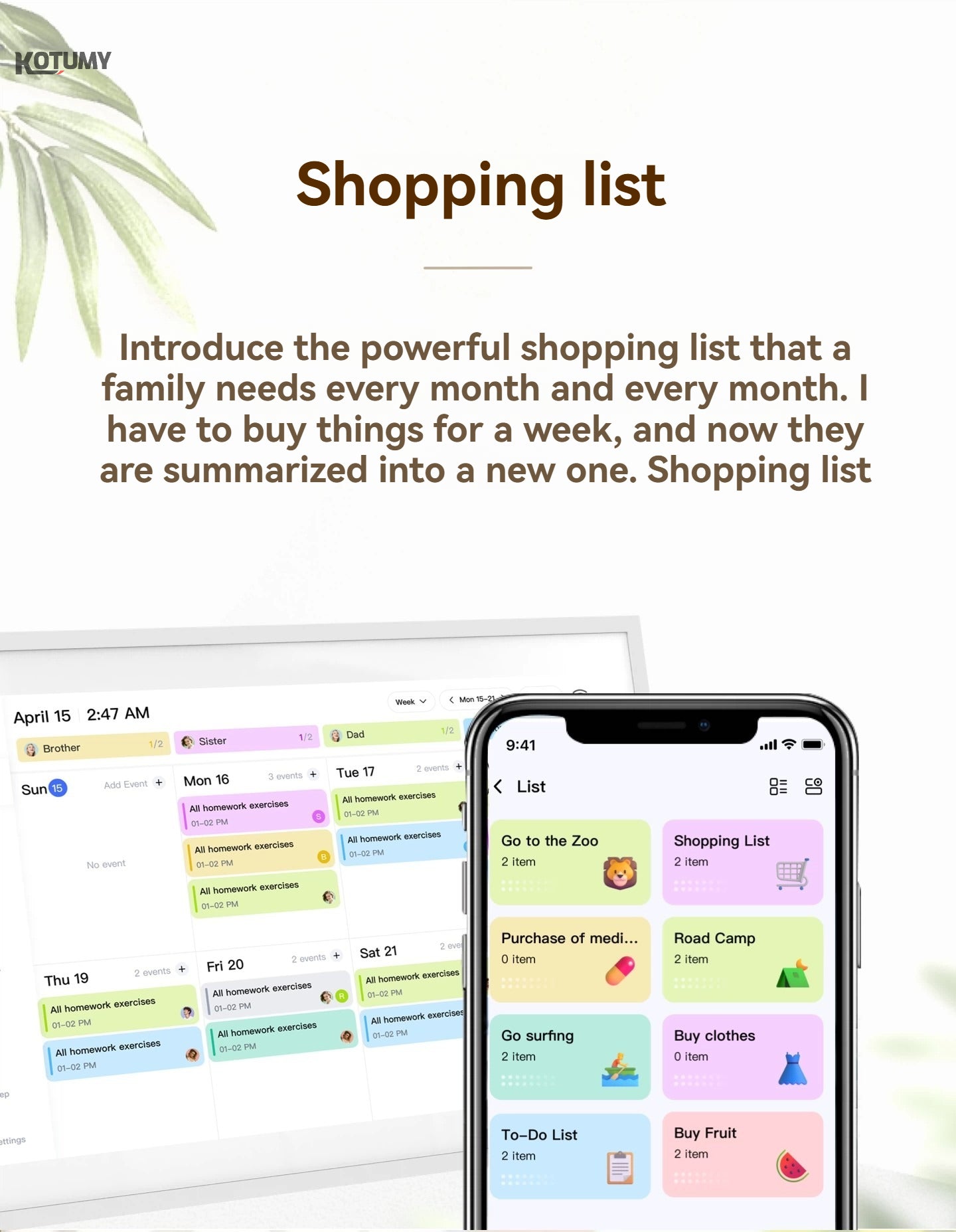 Smart Home Calendar - Children's Multi-functional Task Check-in Machine for Self-discipline Habit Formation