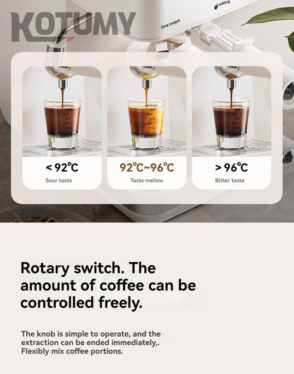 Small Italian semi-automatic American coffee machine for home use