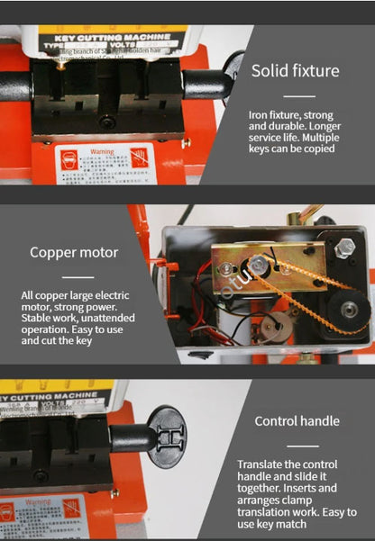 Vertical Key Cutter Defu Key Cutting Machine For Duplicating Security Keys Locksmith Tools Lock Pick Set 220V