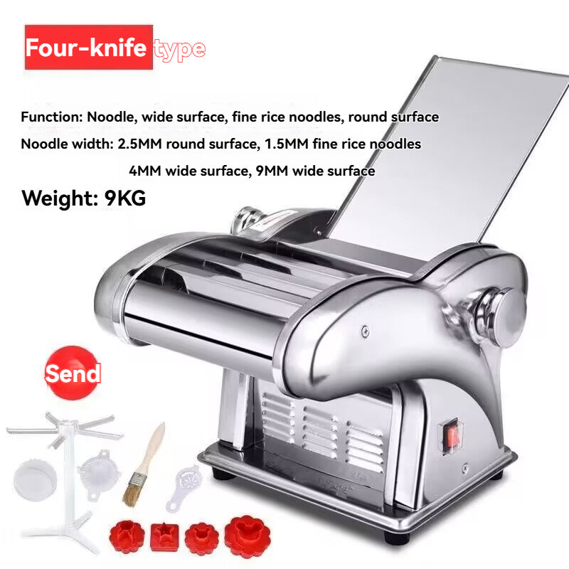 Electric noodle press machine, household fully automatic small multifunctional rolling machine, stainless steel noodle machine