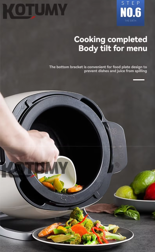 110V 220V automatic intelligent cooking machine, professional commercial food stir fry machine, electric robot cooking