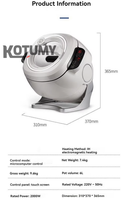 110V 220V automatic intelligent cooking machine, professional commercial food stir fry machine, electric robot cooking