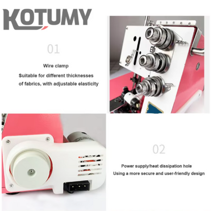 Electric desktop bag lock small sewing machine four thread electric desktop edge banding machine 220V