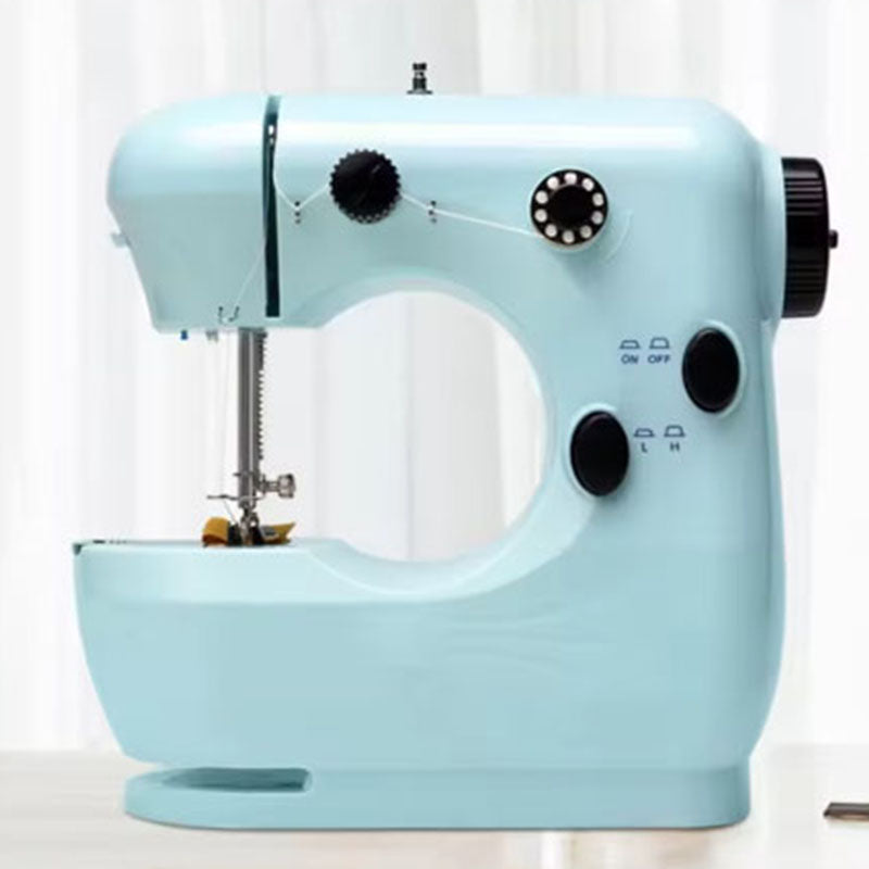 Mini Electric Sewing Machine Double Speed Adjustment With Light Household Portable Stitch Sew Needlework Handheld Sewing Machine