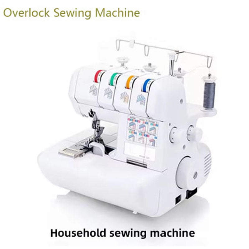 Multifunctional Household Four Thread Overlock Sewing Machine, Code Edge Tape Tying, Electric Desktop Overlock Sewing Machine