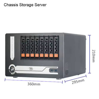 Home Storage Hot Plug Chassis 6bays Nas Server Case Nas-8 Sata Backplane Support Mini-itx Motherboard Black