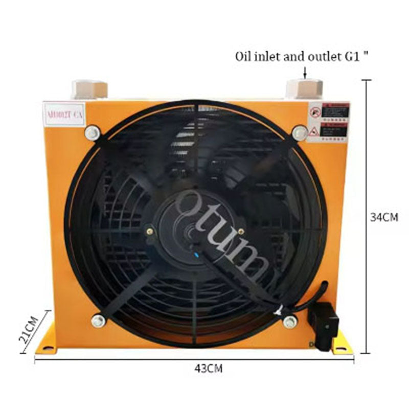 Hydraulic Air Cooler AH1012T-CA Air Cooled Oil Radiator Hydraulic Aluminum Oil Coolers 100L/MIN