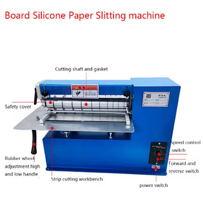 Small Leather Slitting Machine Slitting Machine Rhinestone Plastic Board Silicone Paper Slitting Machine Speed Regulati