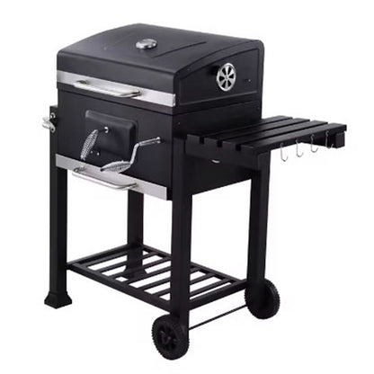 BBQ Grill Portable Easy To Install Oil Drum Stove Bbq Courtyard Large Square Grill Heating Stove